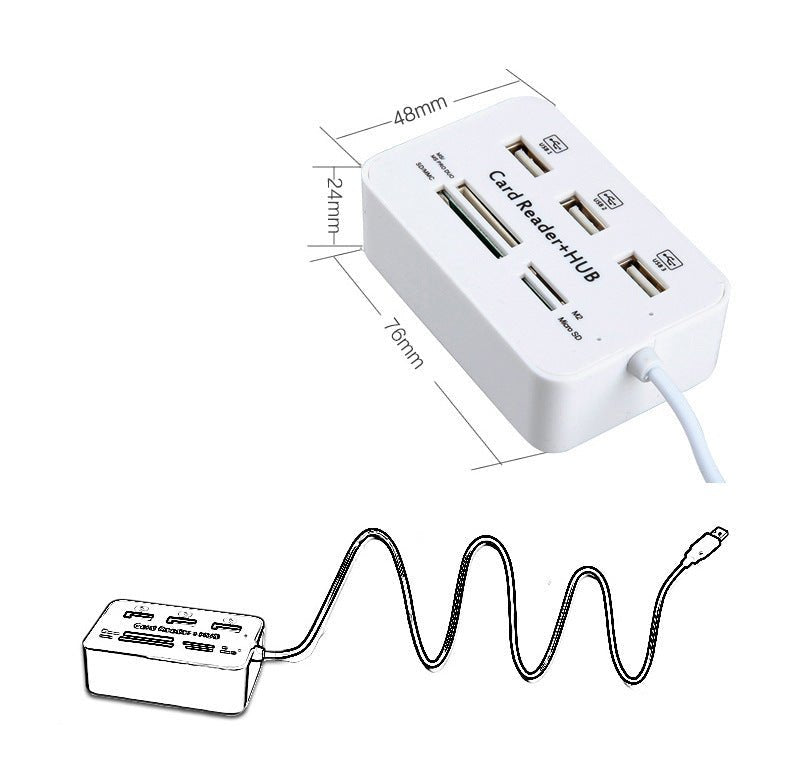 USB 2.0 HUB Hub Multi - Card Reader - Tech Cirqit