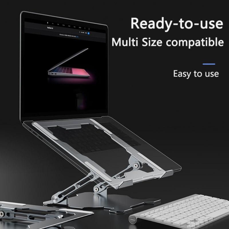 Adjustable Laptop Stand Portable Computer Stand Aluminum Alloy Laptop Riser Compatible Laptop Stand Holder - Tech Cirqit