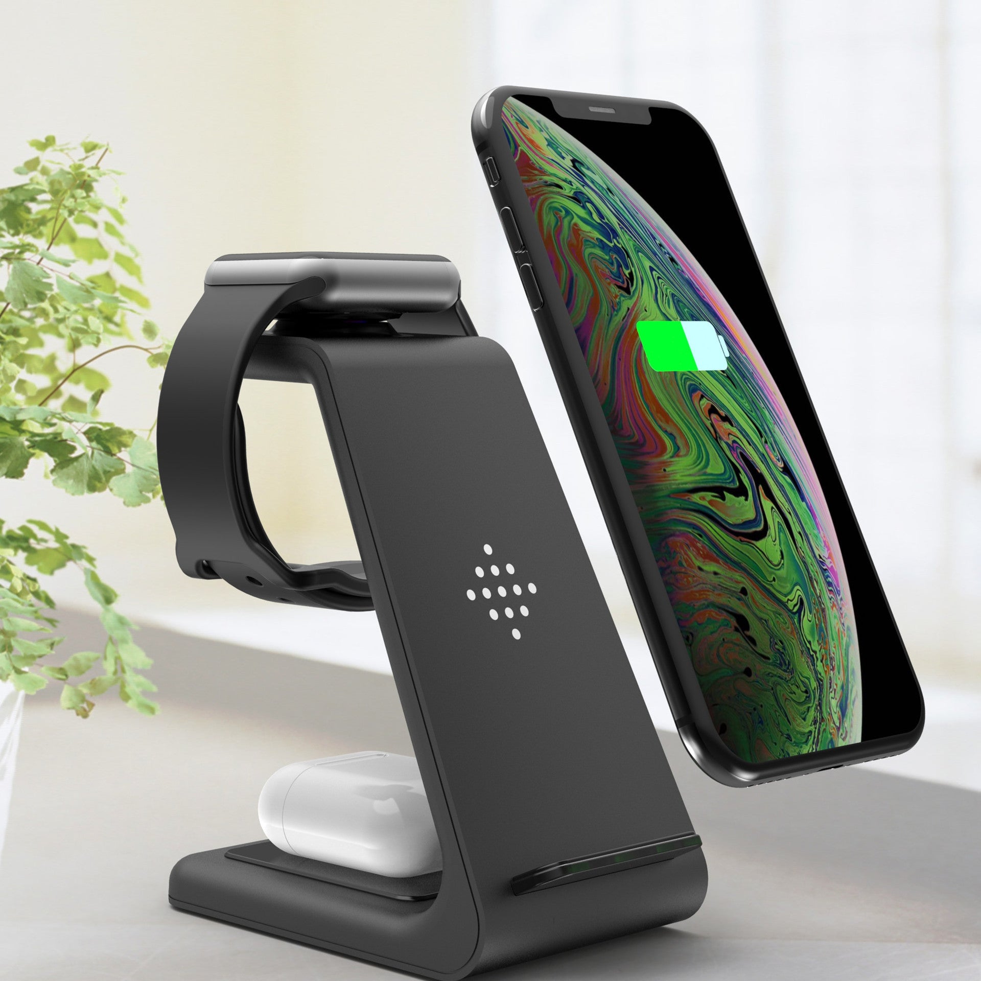 3 In 1 Fast Charging Station Wireless Charger Stand Wireless Quick Charge Dock For Phone Holder - Tech Cirqit
