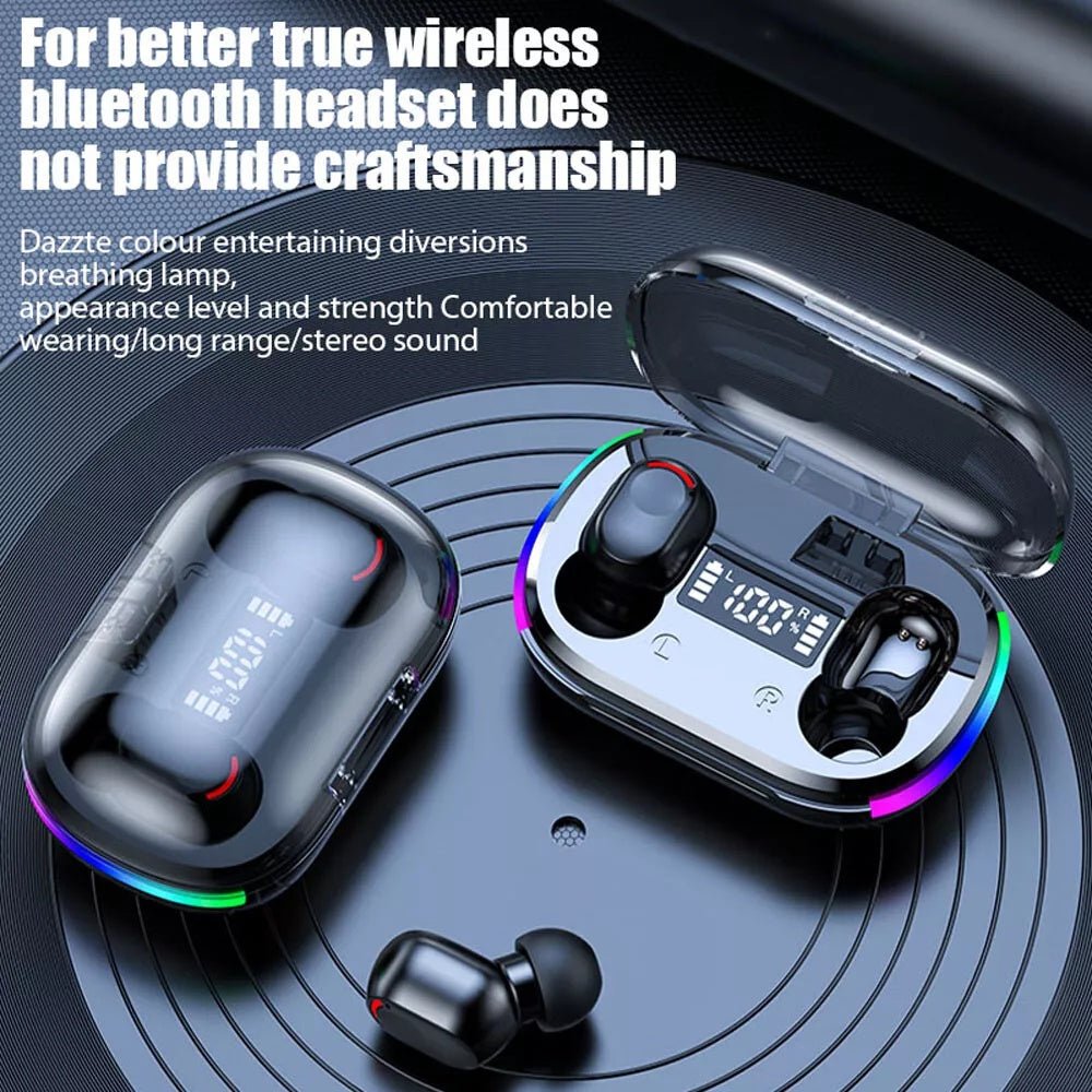 Mini Wireless Earbuds - Earbud Headphones With Digital Display Bluetooth Earbuds TWS 5.3 Wireless Headphones Earphone Waterproof For All Phones - Tech Cirqit