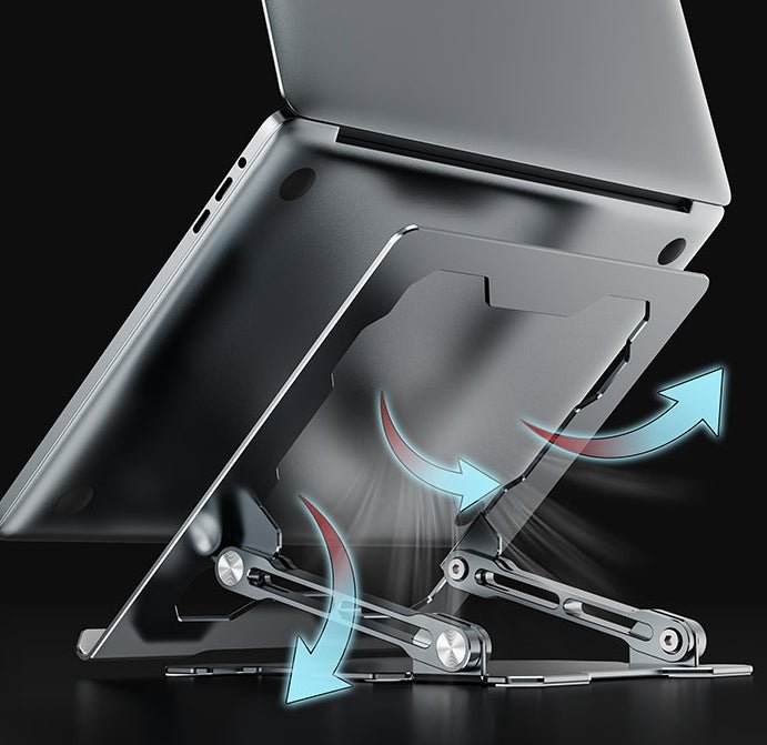 Adjustable Laptop Stand Portable Computer Stand Aluminum Alloy Laptop Riser Compatible Laptop Stand Holder - Tech Cirqit