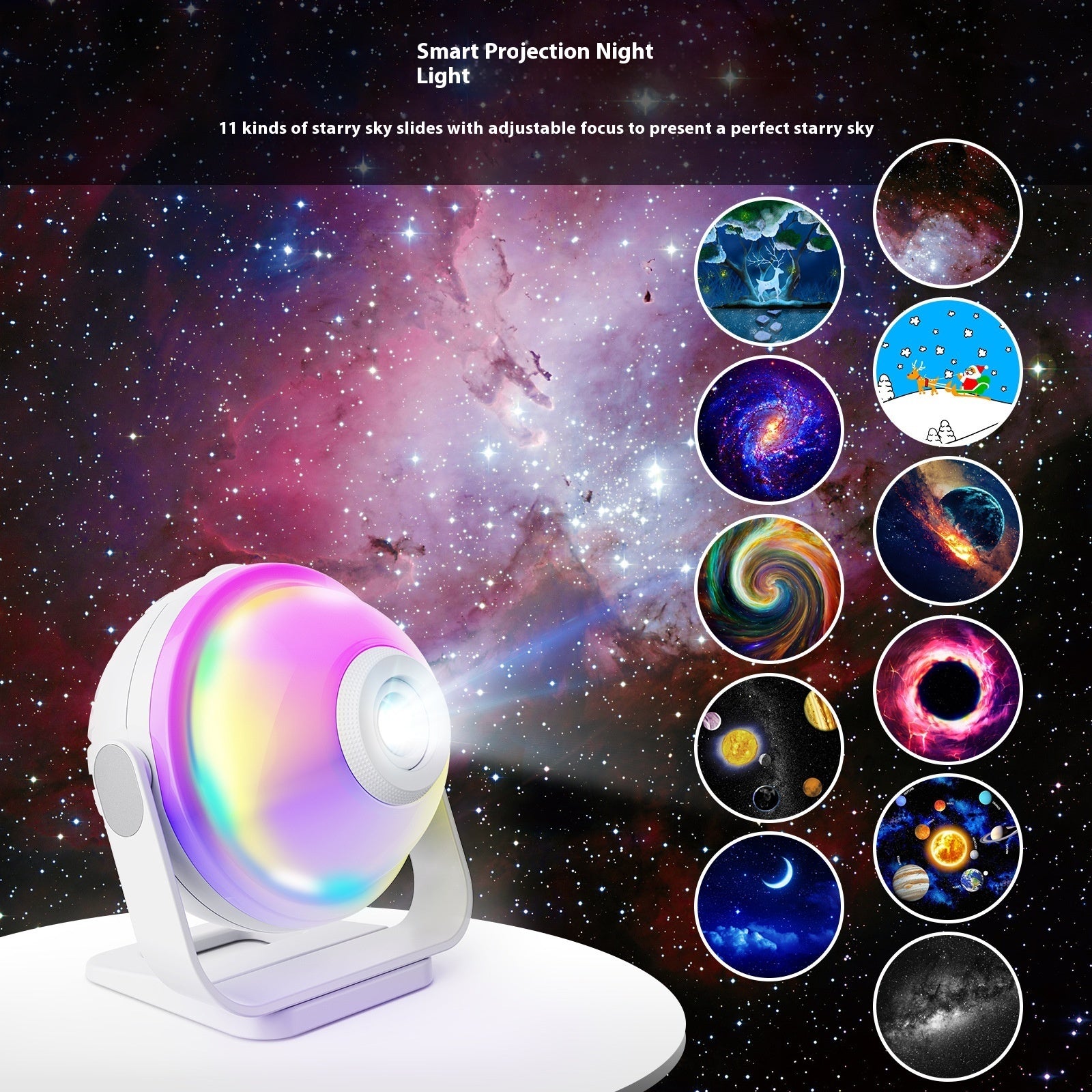 Galaxy Starry Sky Projection Lamp Small Night Lamp Star Light Ambience Light - Tech Cirqit