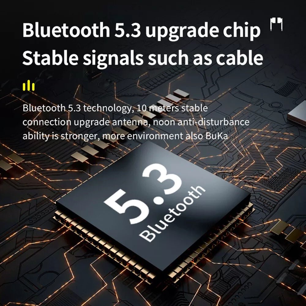 Mini Wireless Earbuds - Earbud Headphones With Digital Display Bluetooth Earbuds TWS 5.3 Wireless Headphones Earphone Waterproof For All Phones - Tech Cirqit