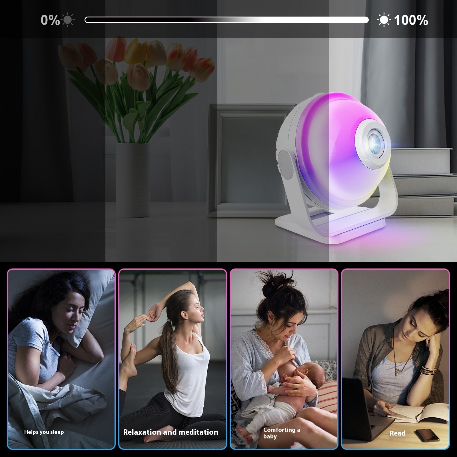 Galaxy Starry Sky Projection Lamp Small Night Lamp Star Light Ambience Light - Tech Cirqit