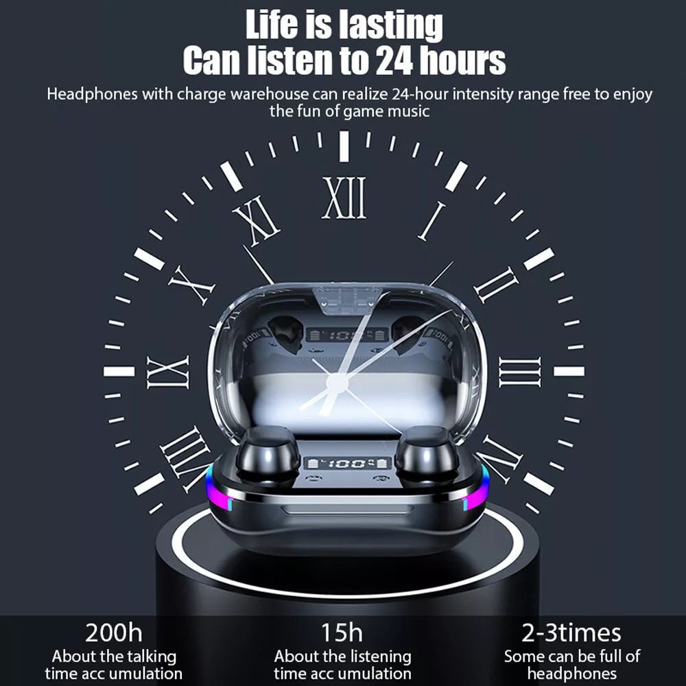 Mini Wireless Earbuds - Earbud Headphones With Digital Display Bluetooth Earbuds TWS 5.3 Wireless Headphones Earphone Waterproof For All Phones - Tech Cirqit