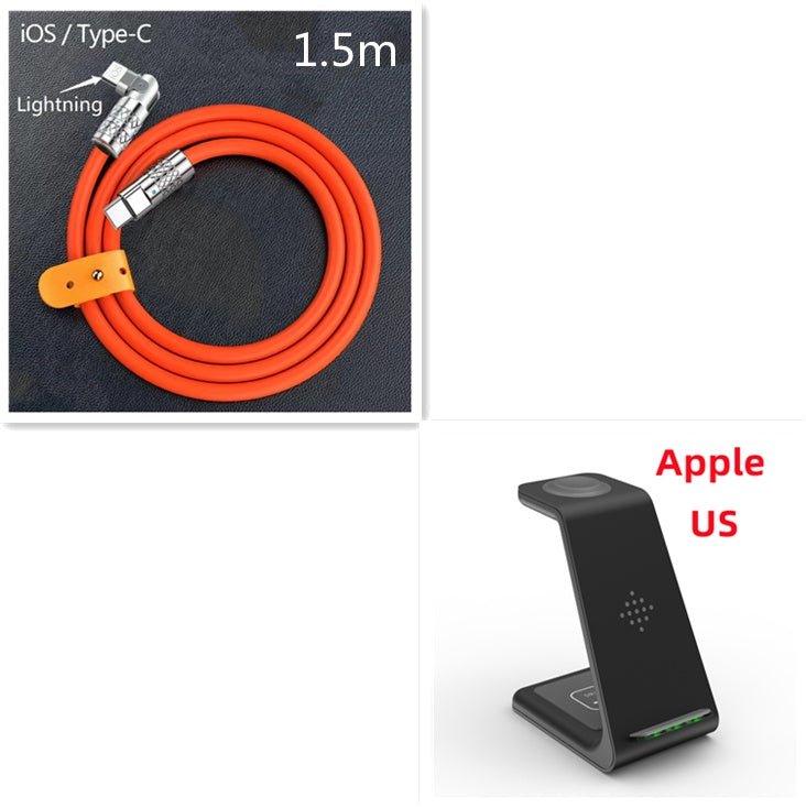 3 In 1 Fast Charging Station Wireless Charger Stand Wireless Quick Charge Dock For Phone Holder - Tech Cirqit